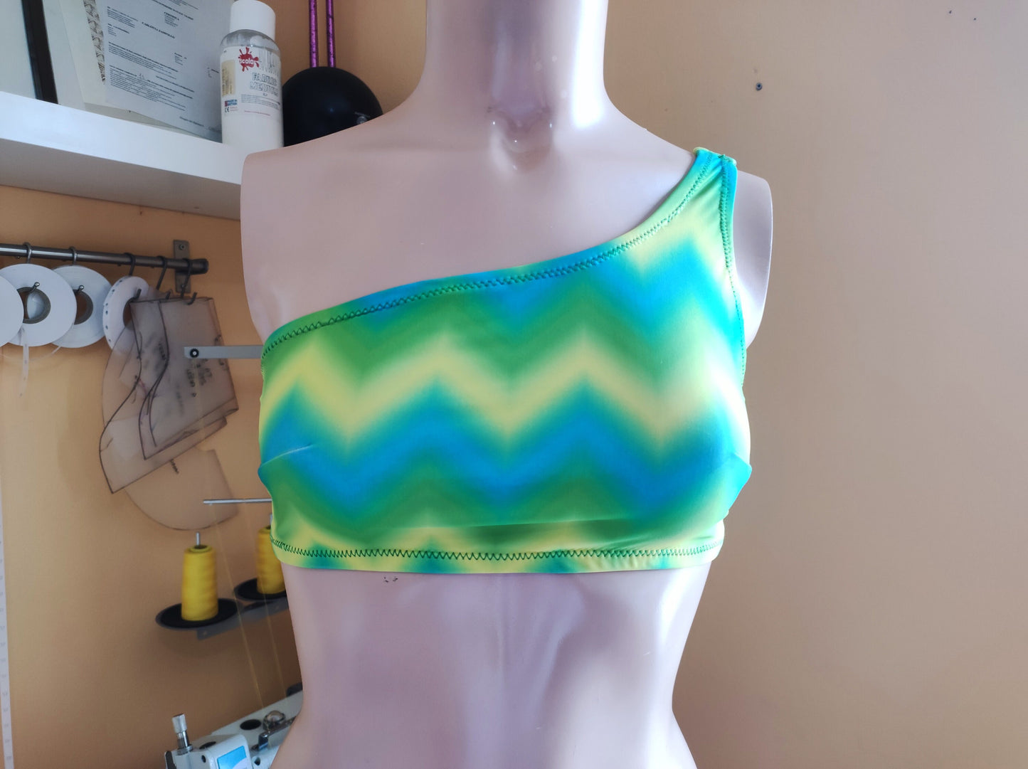 DIY BIKINI One Shoulder Bikini Top Sewing Pattern PDF | Instant Download
