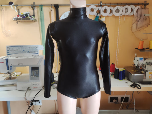 Modello di cucito per body da danza – Body a collo alto con maniche lunghe