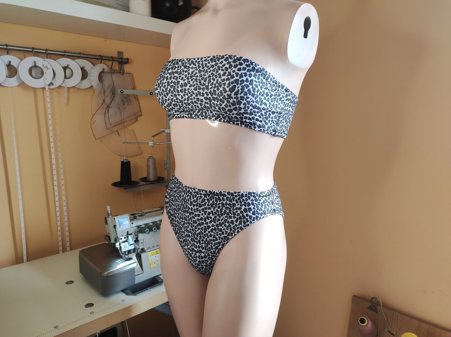 High Waist Bikini Bottom Sewing Pattern – Retro 80's/90's High Leg Cut
