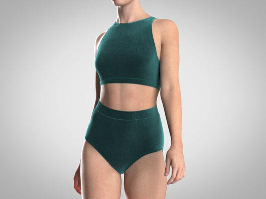 Set di cartamodelli per Pole Dance - Top con spalline sottili e pantaloncini a vita alta (taglie da donna)