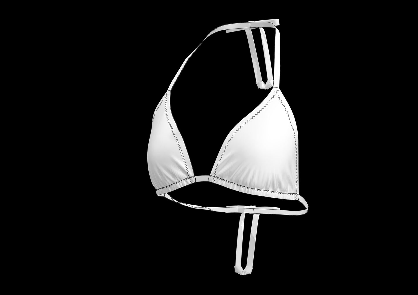 DIY Bikini Sewing Pattern PDF – Triangle Top Y2K | Instant Download