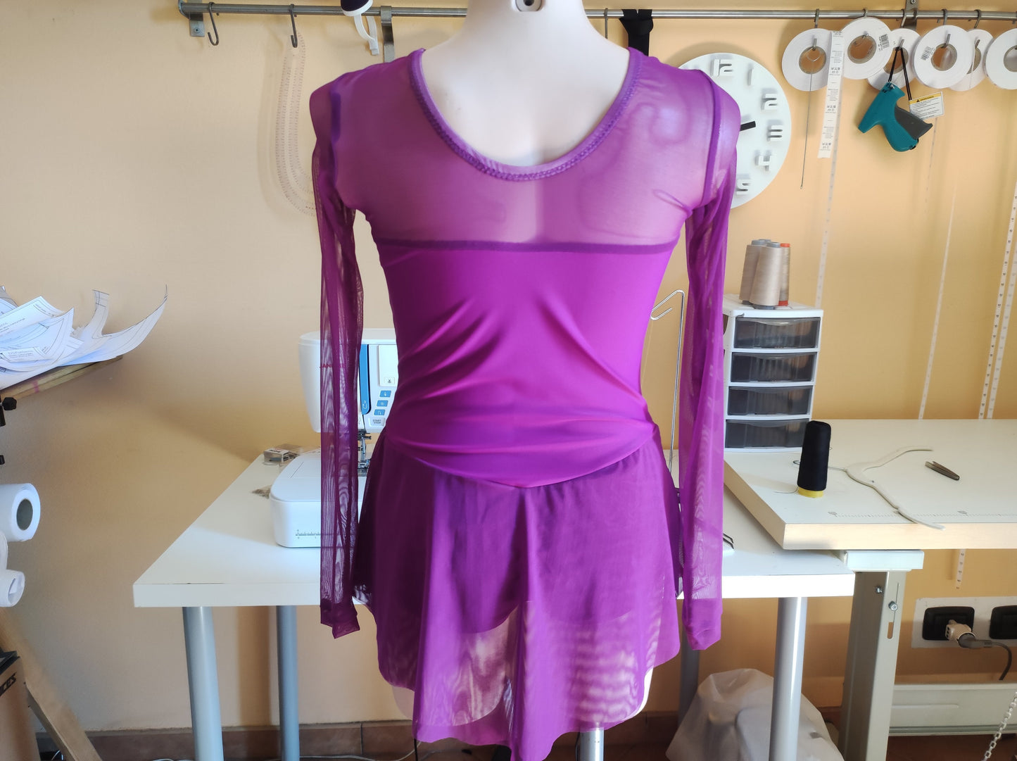 Kids’ Figure Skating Dress Sewing Pattern – Long Sleeves & Flared Skirt