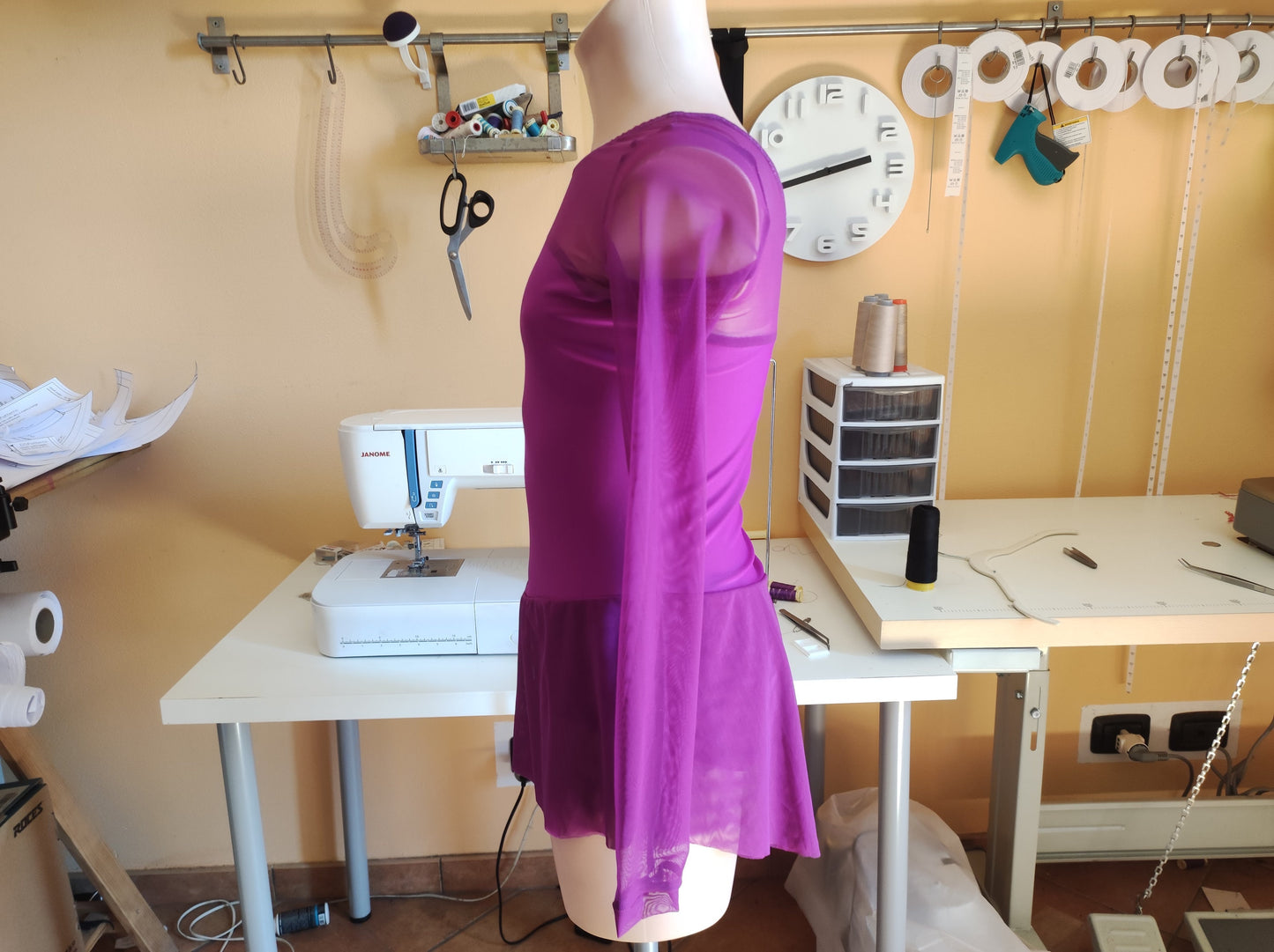 Kids’ Figure Skating Dress Sewing Pattern – Long Sleeves & Flared Skirt
