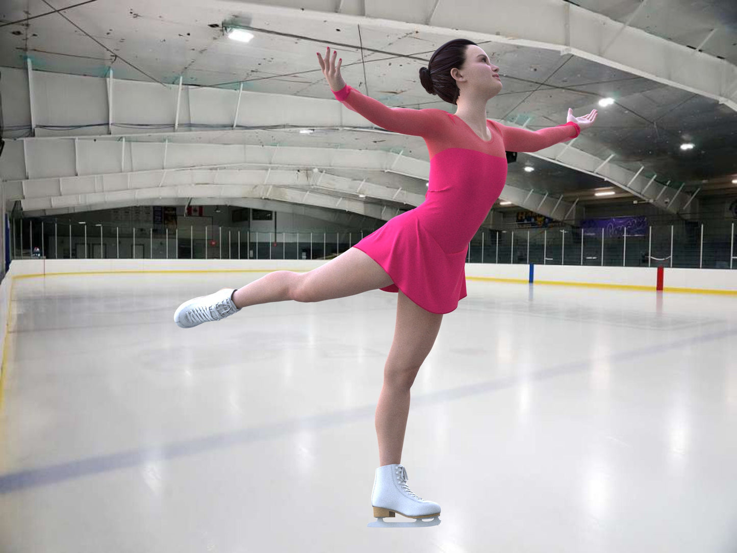 Kids’ Figure Skating Dress Sewing Pattern – Long Sleeves & Flared Skirt