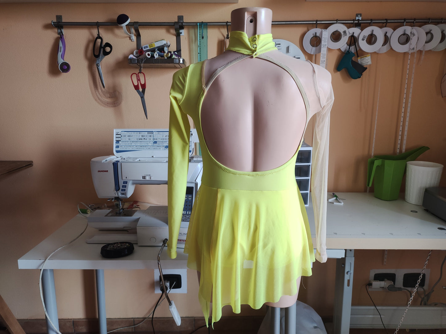 Figure Skating Dress Sewing Pattern – Dress with Long Sleeve & High Collar