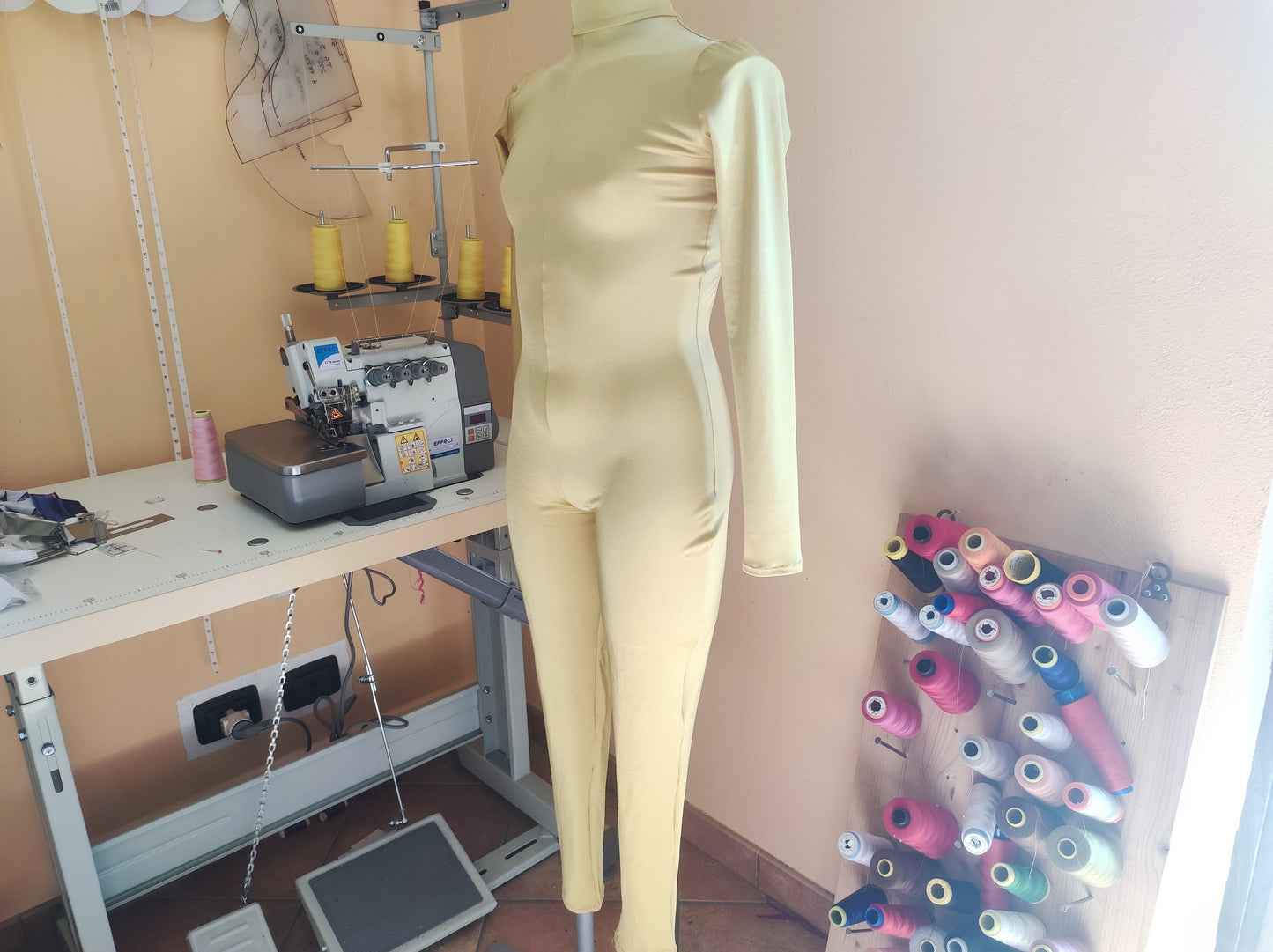DIY Unitard Sewing Pattern PDF – Aerial Catsuit with Keyhole Back & High Collar | Instant Download