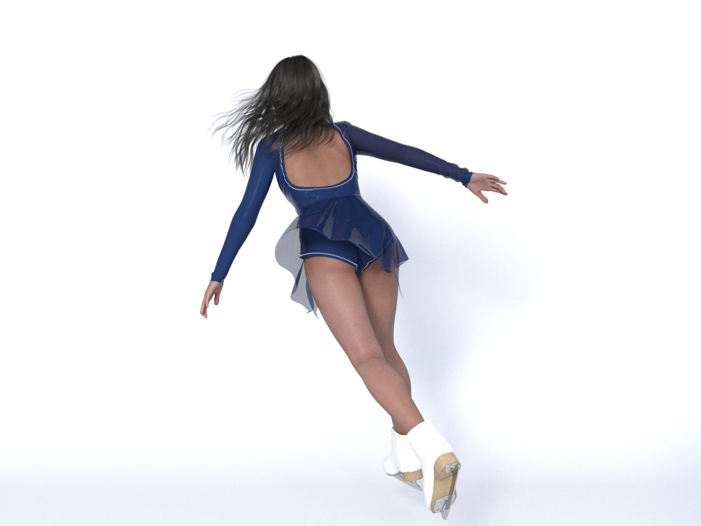 Figure Skating Dress Sewing Pattern – Kids Dress with Long Sleeve & High Collar