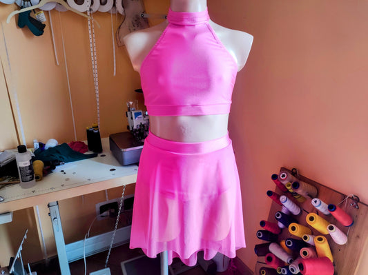 Cartamodello per Costume da Danza per Bambina – Top Halter & Gonna Asimmetrica (Taglie 4-16)