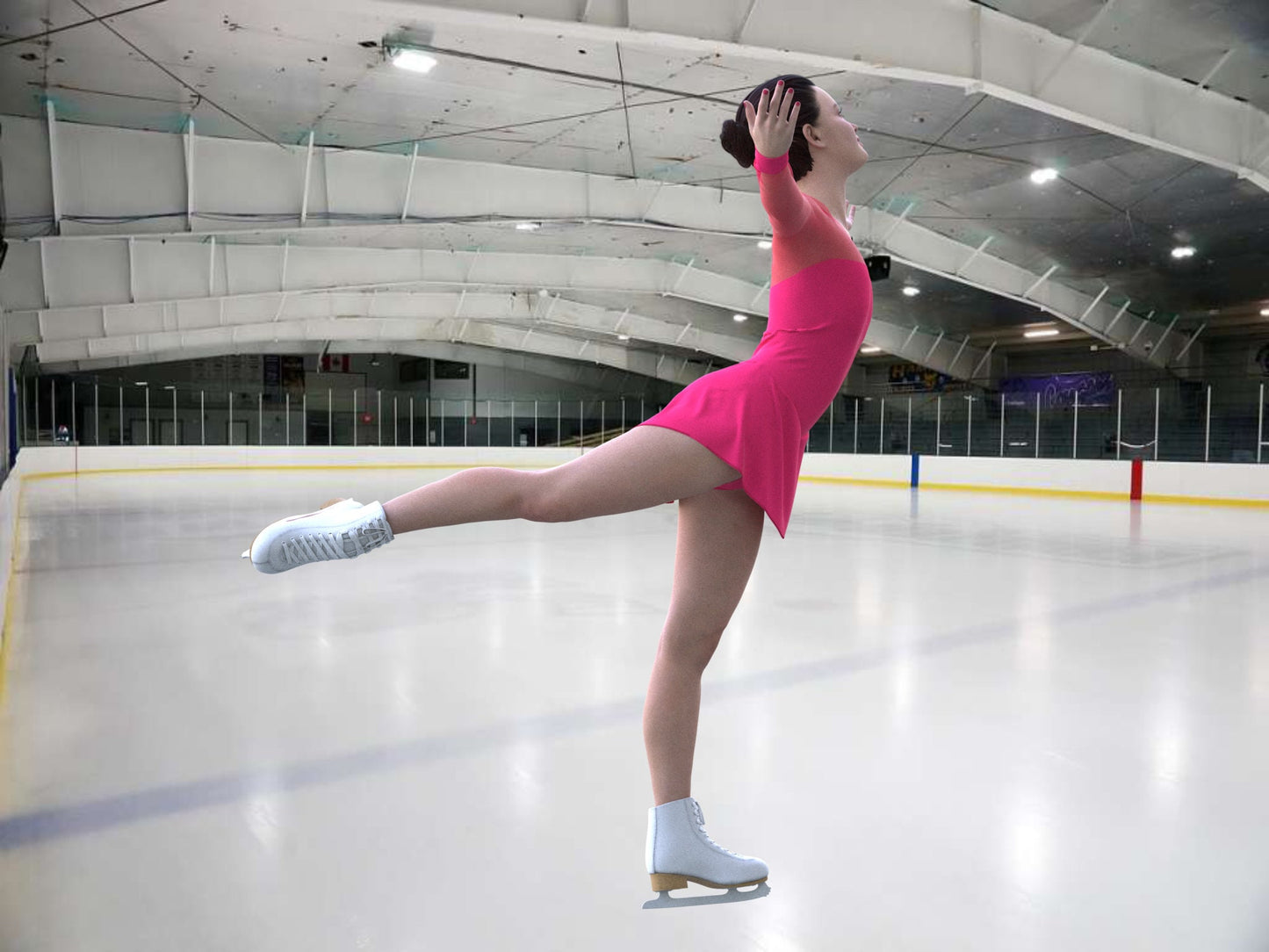 Kids’ Figure Skating Dress Sewing Pattern – Long Sleeves & Flared Skirt
