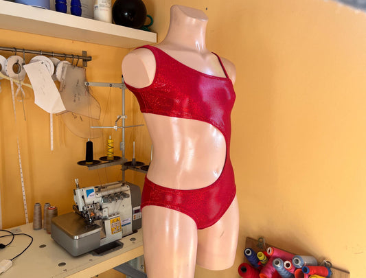 Cartamodello PDF per body da danza fai da te – Asimmetrico con taglio laterale | Download immediato