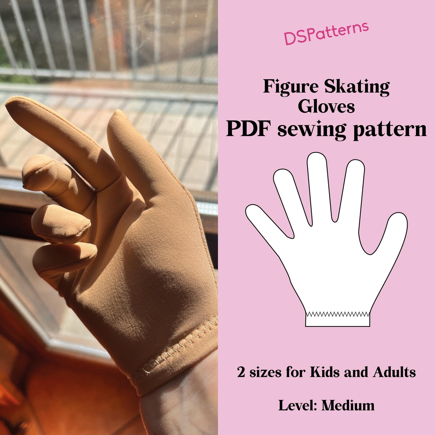Figure Skating & Dance Gloves Sewing Pattern – No Serger Required