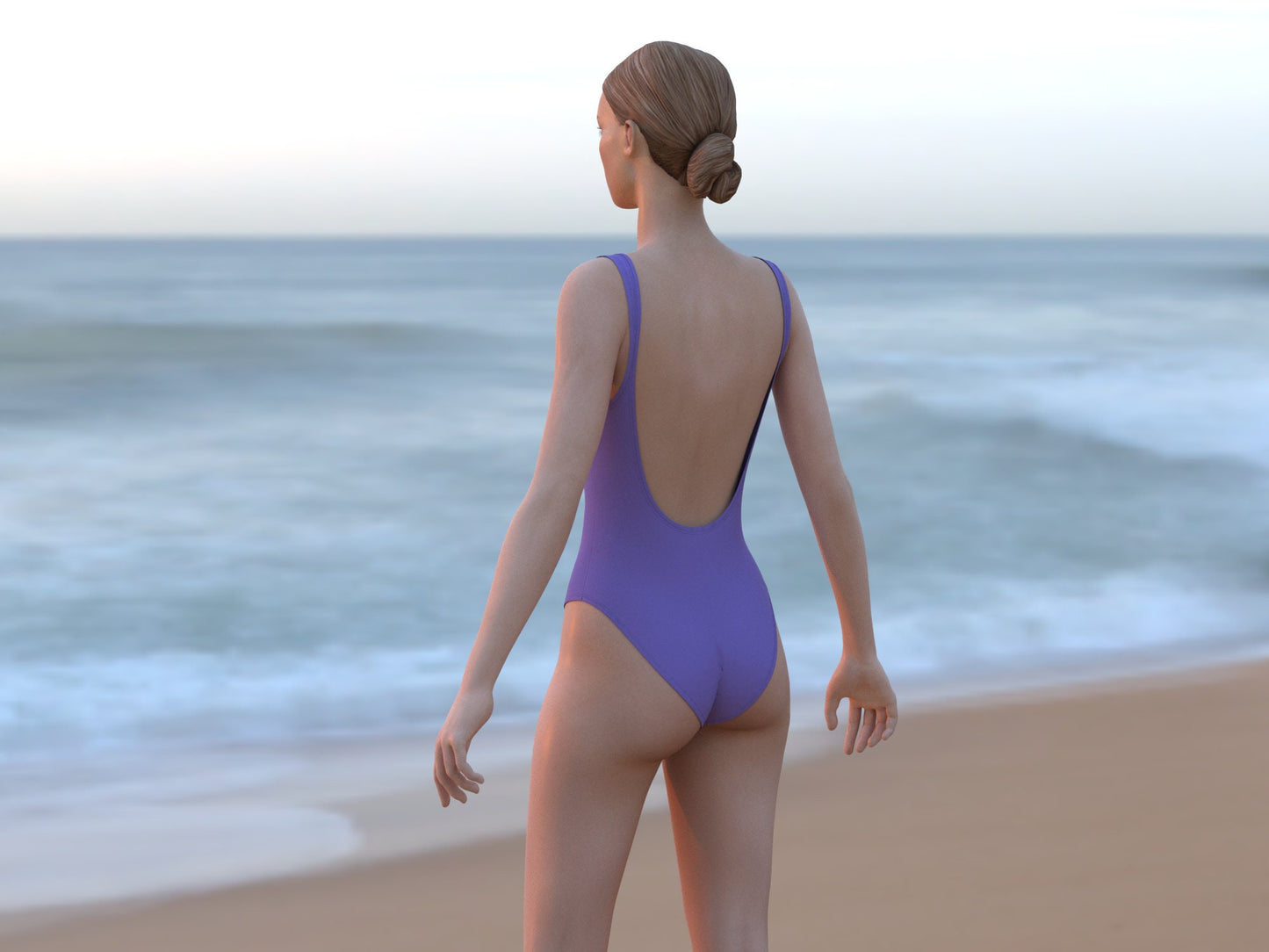 DIY Swimsuit Sewing Pattern PDF – Deep Back Neckline & High Legcut | Instant Download