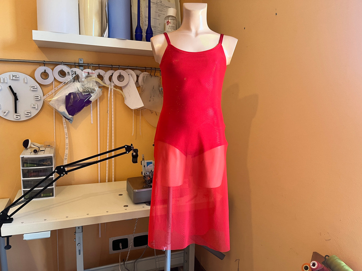 Slip Dance Dress with Slits PDF Sewing Pattern - Fitted Mesh Dress with Bodysuit Lining - Lyrical Dance Sizes 4y-XXL