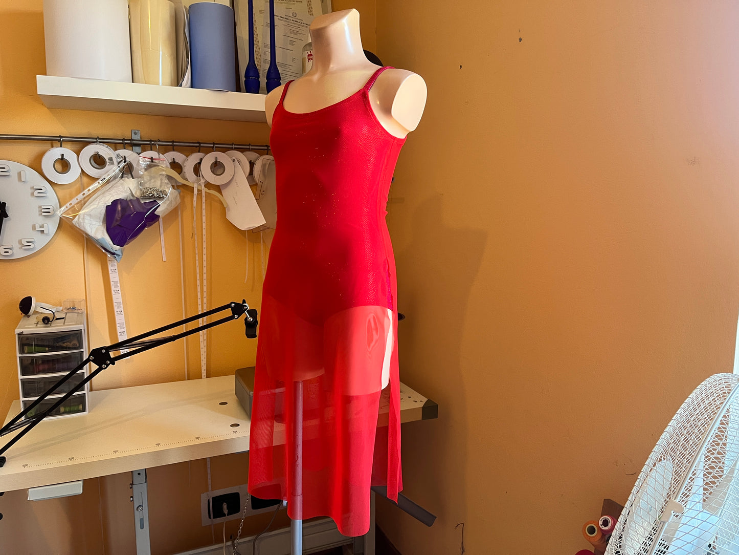 Slip Dance Dress with Slits PDF Sewing Pattern - Fitted Mesh Dress with Bodysuit Lining - Lyrical Dance Sizes 4y-XXL
