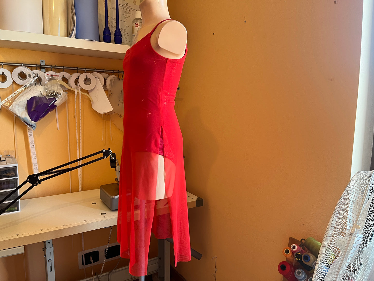 Slip Dance Dress with Slits PDF Sewing Pattern - Fitted Mesh Dress with Bodysuit Lining - Lyrical Dance Sizes 4y-XXL