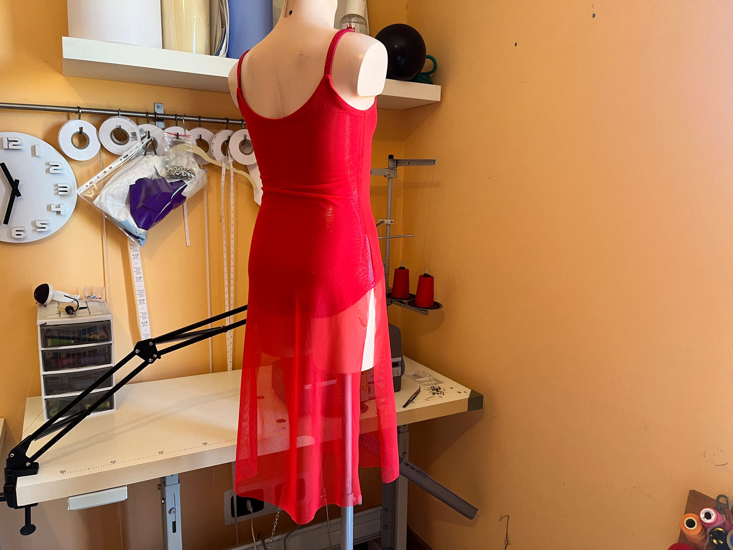 Slip Dance Dress with Slits PDF Sewing Pattern - Fitted Mesh Dress with Bodysuit Lining - Lyrical Dance Sizes 4y-XXL