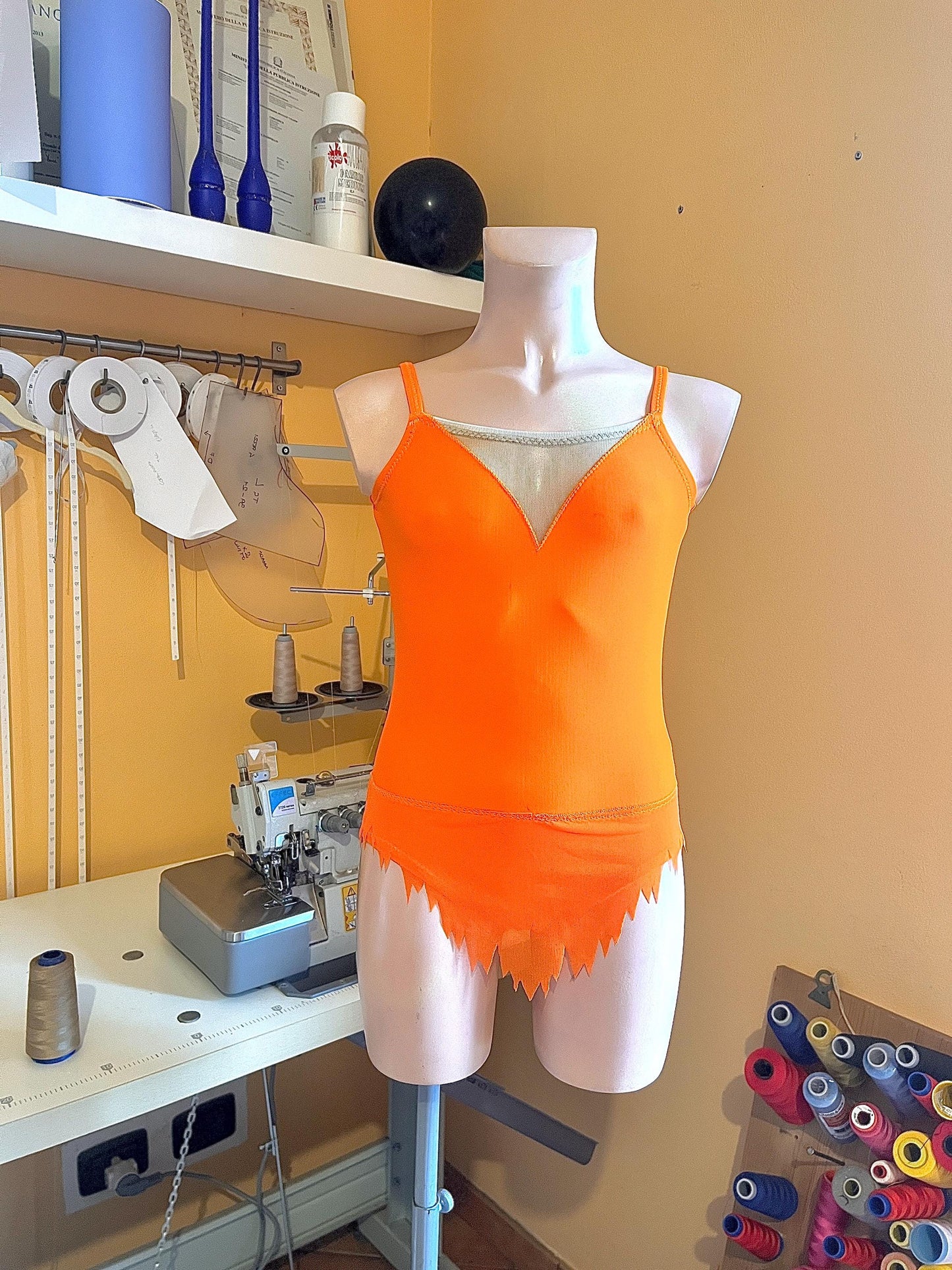 Cartamodello per Body da Ginnastica Ritmica – Gonna a Punte & Spalline Sottili
