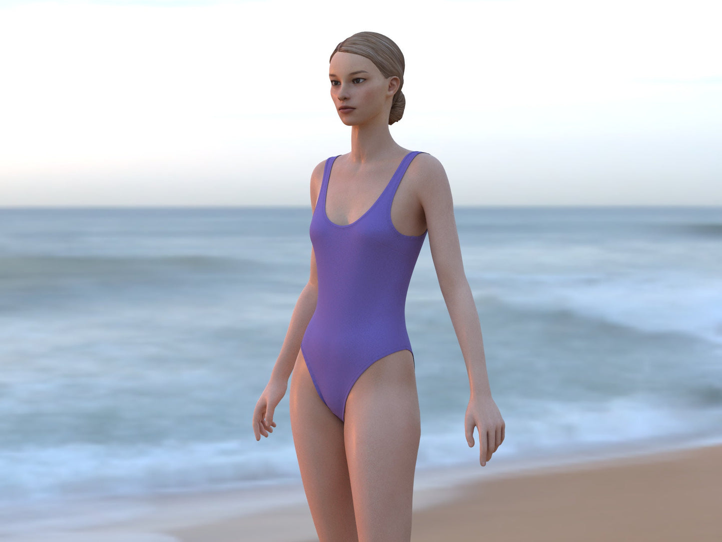 DIY Swimsuit Sewing Pattern PDF – Deep Back Neckline & High Legcut | Instant Download