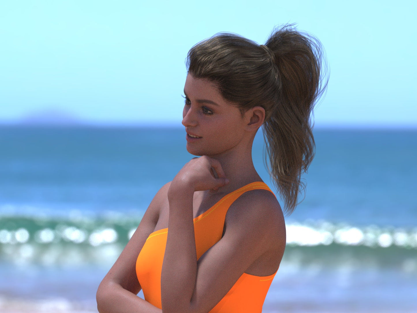One Shoulder Swimsuit Sewing Pattern PDF – High Leg Cut