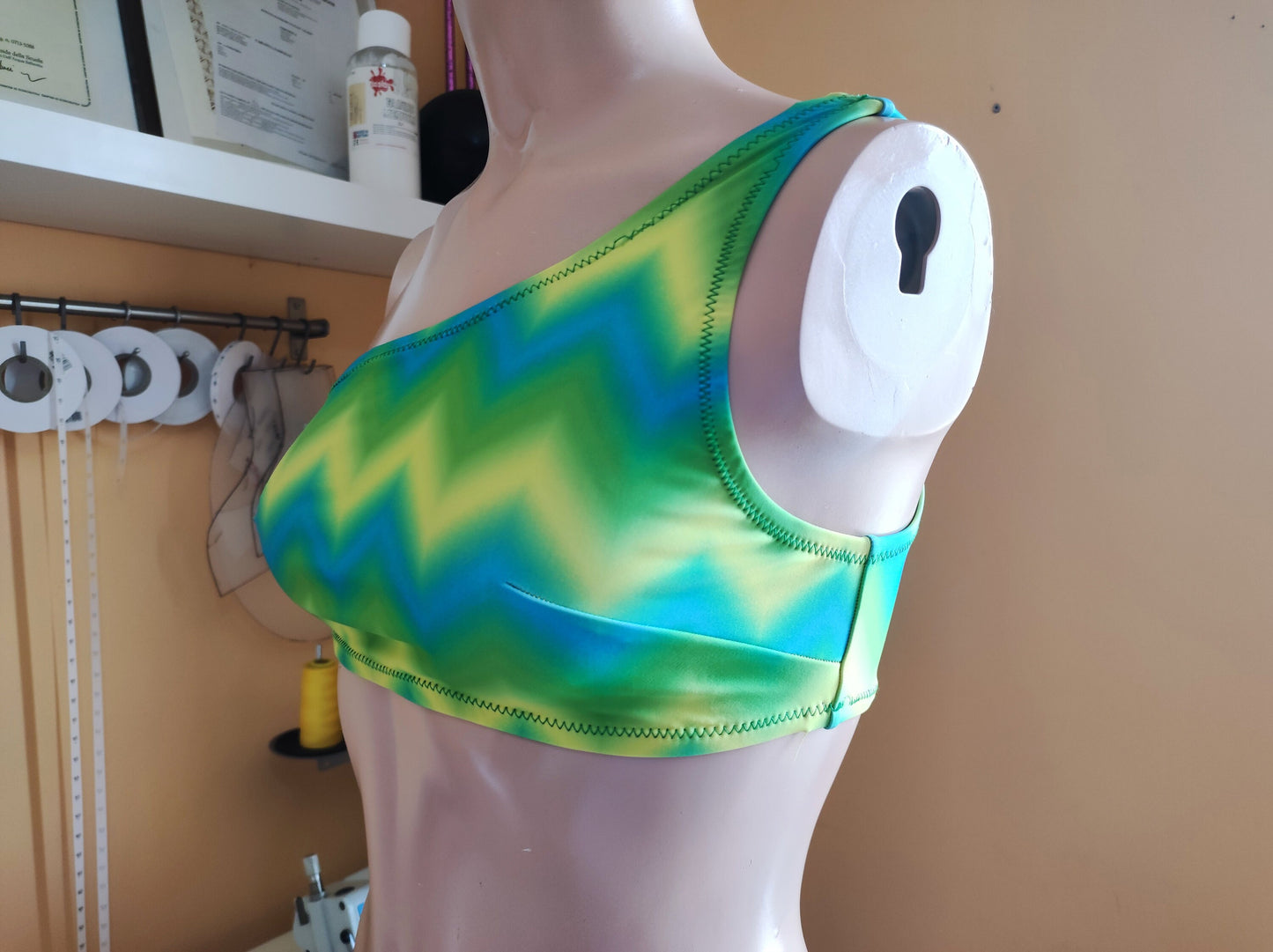 DIY BIKINI One Shoulder Bikini Top Sewing Pattern PDF | Instant Download
