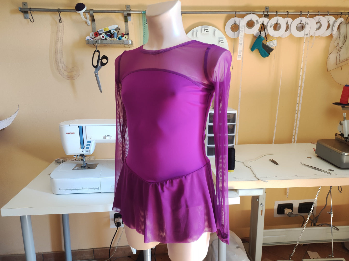 Kids’ Figure Skating Dress Sewing Pattern – Long Sleeves & Flared Skirt