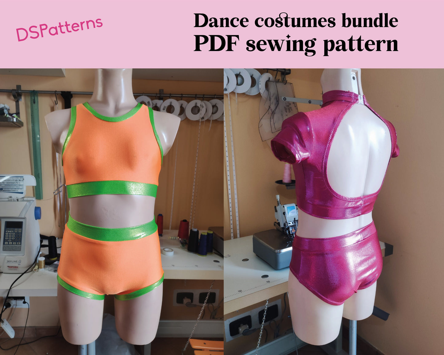DIY Dance Costume Sewing Pattern Bundle PDF – Kids 4–16 | Instant Download