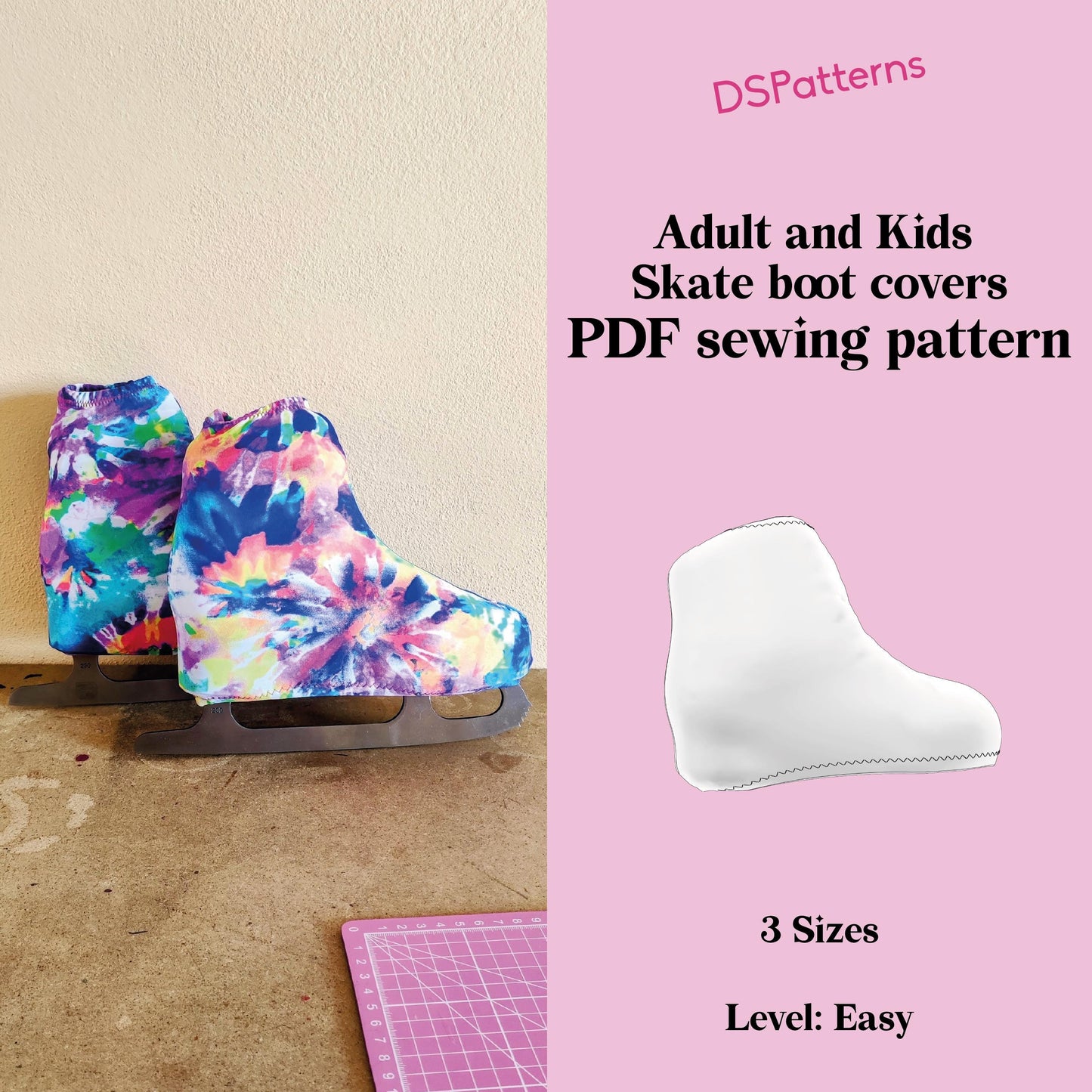 DIY Skate Boot Covers Sewing Pattern PDF – For Roller & Figure Skates | Instant Download