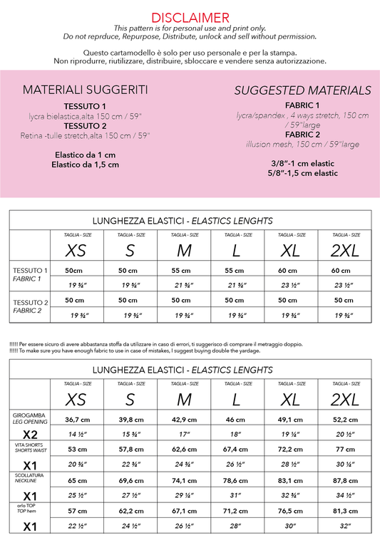Modello di cucito per pole dance – Top con scollo all'americana e pantaloncini a vita alta con rete – Set di abbigliamento sportivo fai da te – Taglie dalla XS alla 2XL – Download immediato