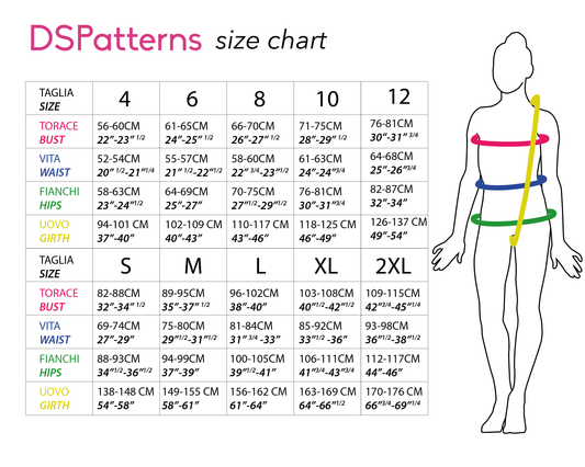 Modello di cucito per body da ginnastica acrobatica | Gonna con collo alto, maniche lunghe e orlo frastagliato | Download immediato