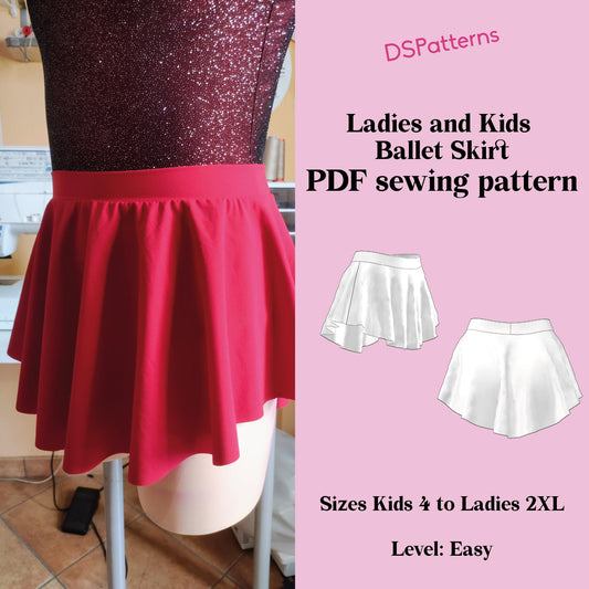 Asymmetric Ballet Skirt Sewing Pattern – SAB Style