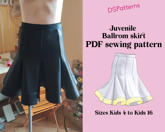 Ballroom Skirt Sewing Pattern – Juvenile Ballroom Dress Skirt