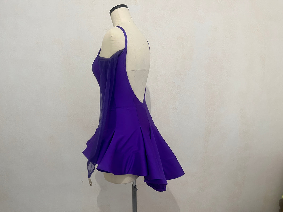 Latin Dance Dress Sewing Pattern - Off-Shoulder Sweetheart Neckline Crinoline Hem Women XS-2XL - Instant Download