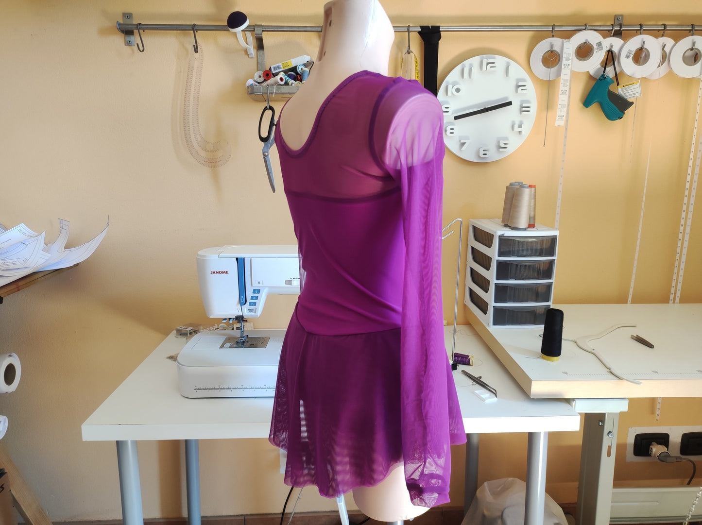 Kids’ Figure Skating Dress Sewing Pattern – Long Sleeves & Flared Skirt