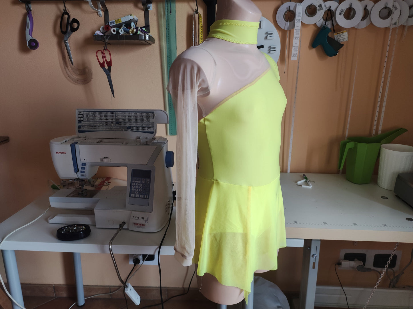 Figure Skating Dress Sewing Pattern – Kids Dress with Long Sleeve & High Collar