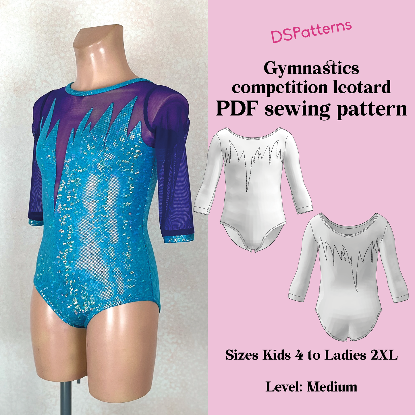 Gymnastics Leotard Sewing Pattern – Easy DIY for Girls & Women