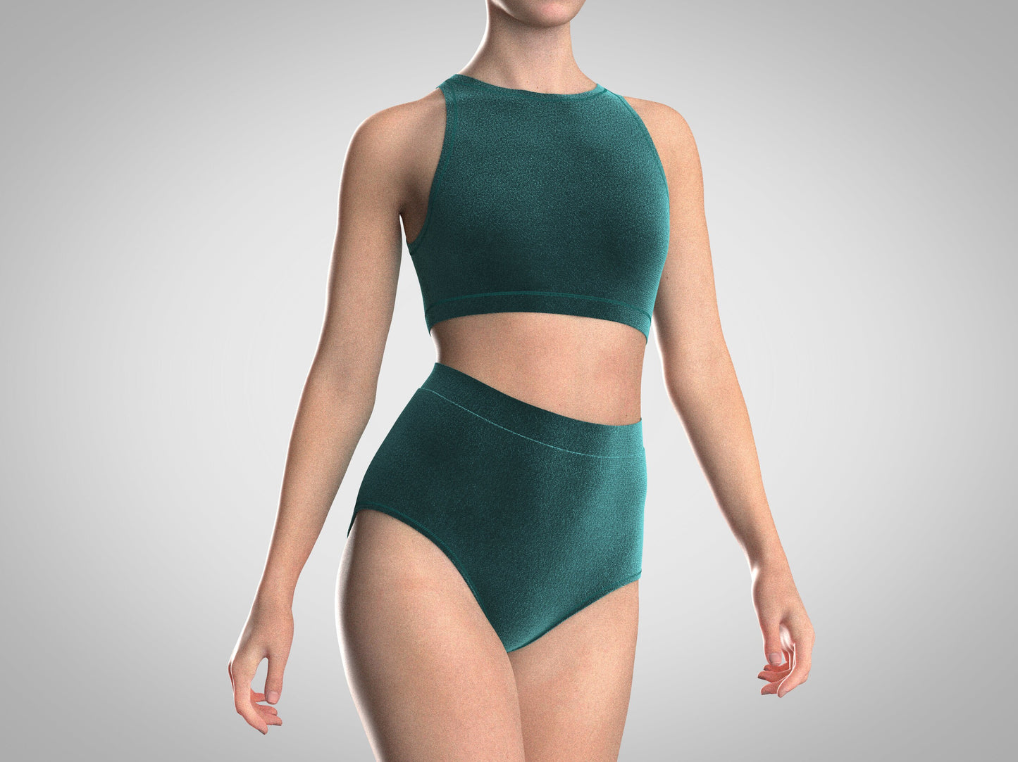 Set di cartamodelli per Pole Dance - Top con spalline sottili e pantaloncini a vita alta (taglie da donna)