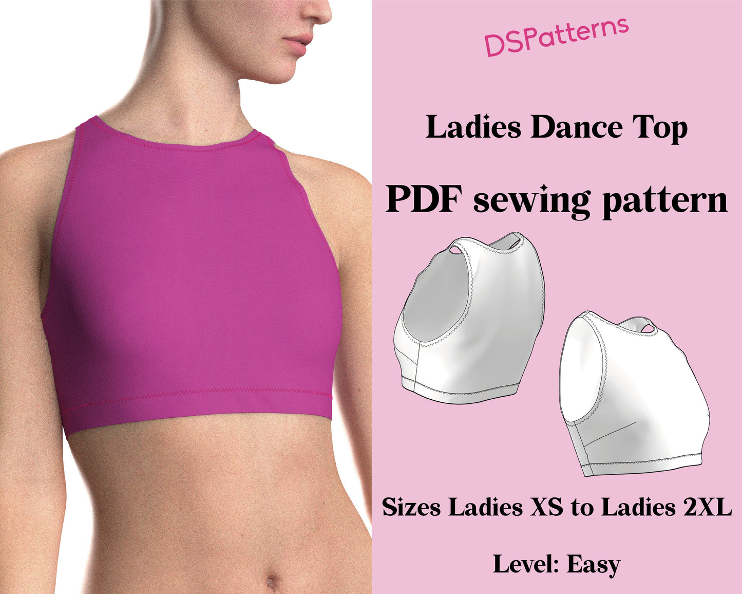 DIY Dance Top Sewing Pattern PDF | Instant Download