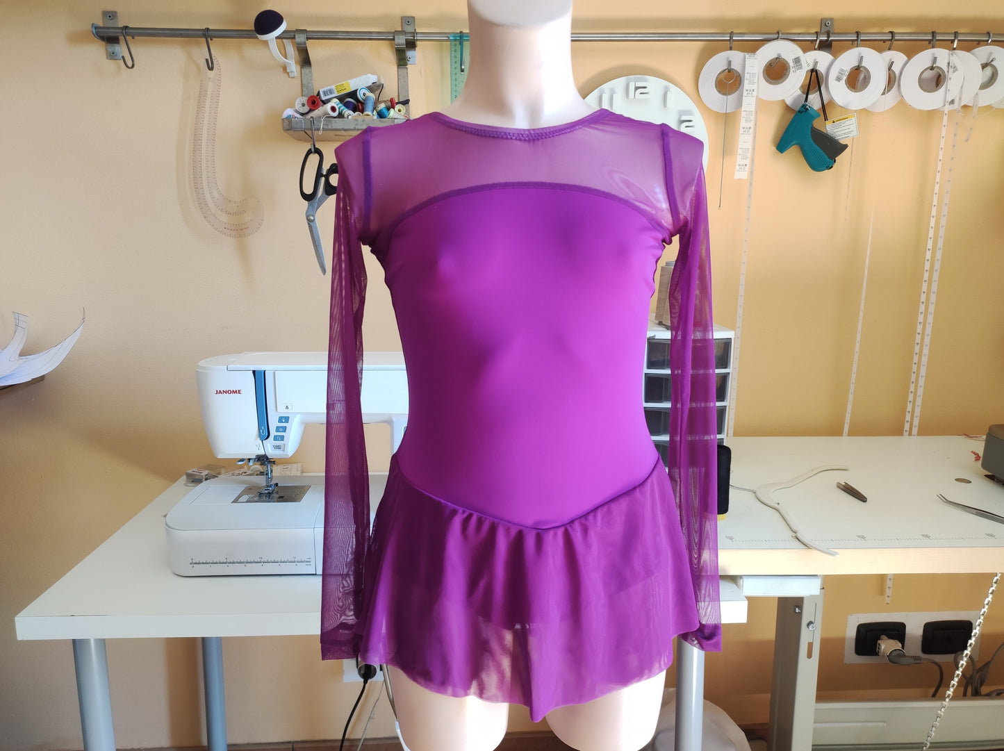 Kids’ Figure Skating Dress Sewing Pattern – Long Sleeves & Flared Skirt