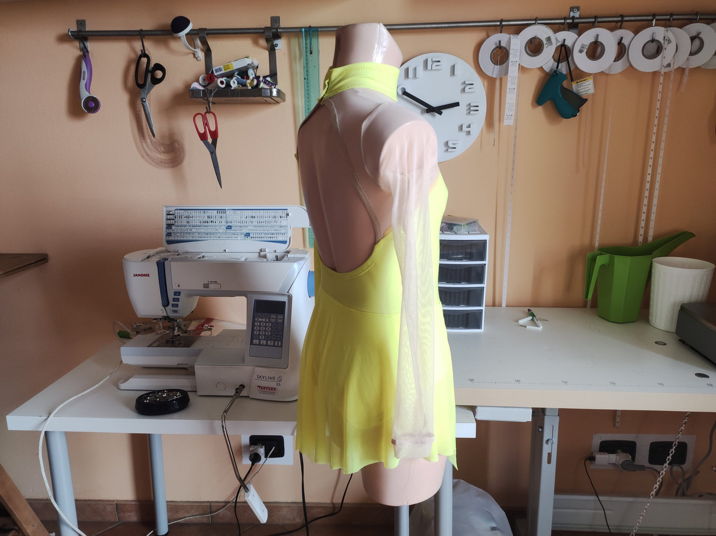 Figure Skating Dress Sewing Pattern – Kids Dress with Long Sleeve & High Collar